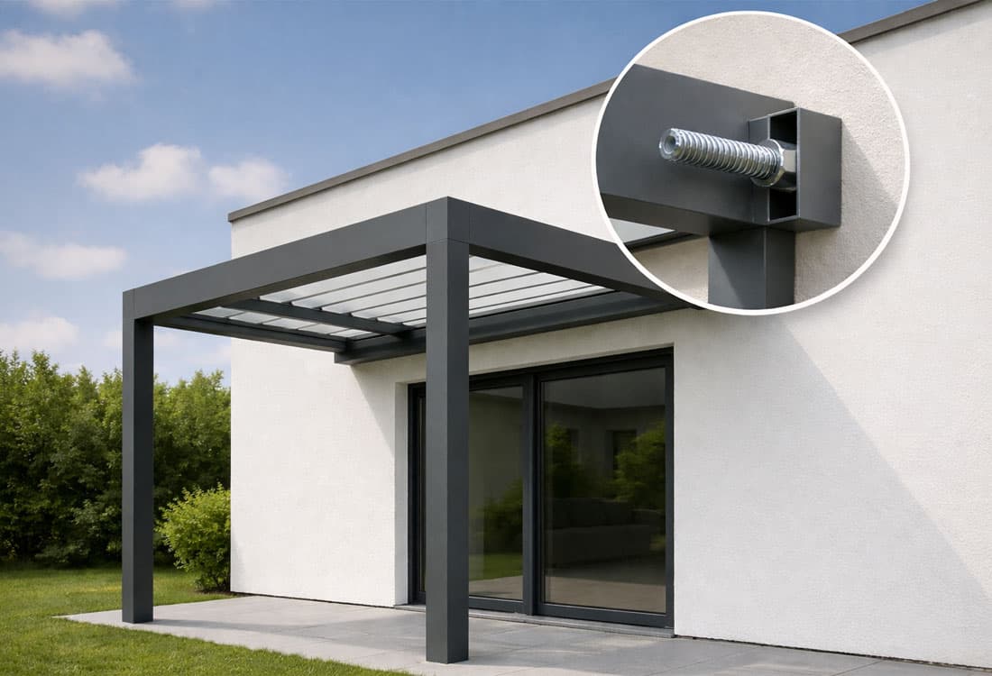 Pergola richtig an der Hausfassade verankern