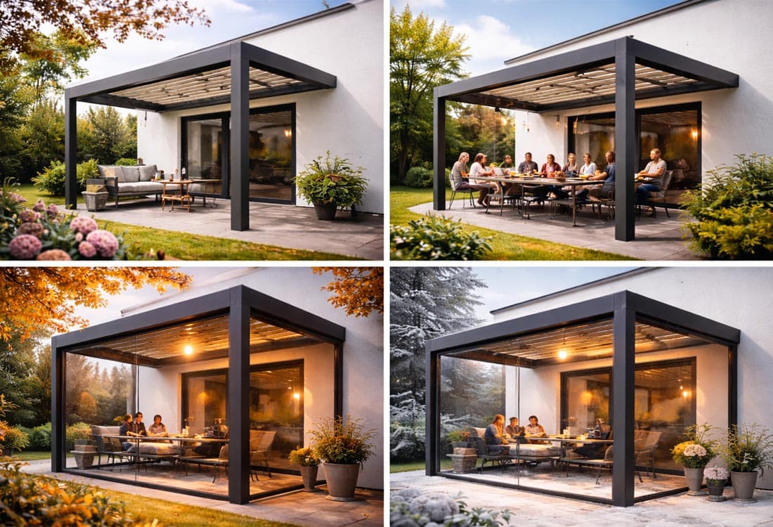 Die Pergola das ganze Jahr über voll nutzen