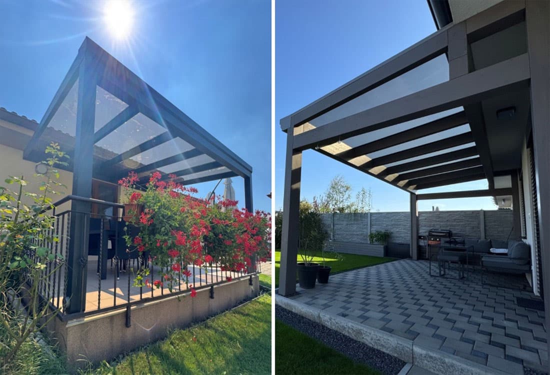 Pflege einer Aluminium-Pergola